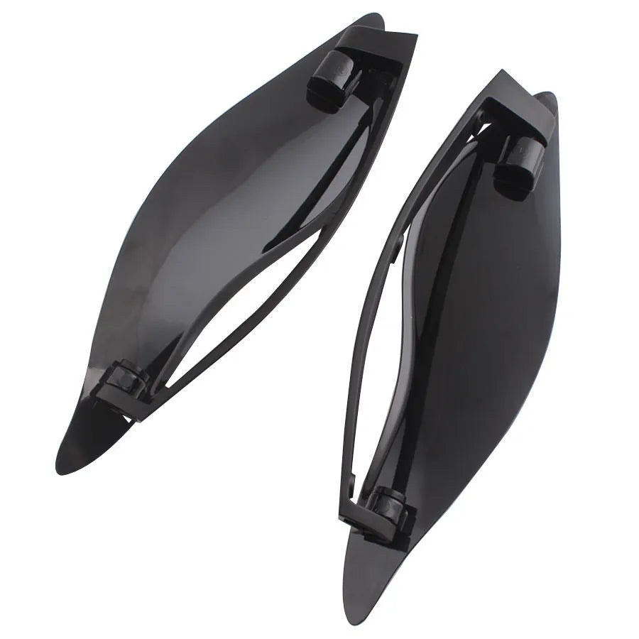 Black ABS plastic motorcycle windshield side wing for Harley Davidson trike conversion