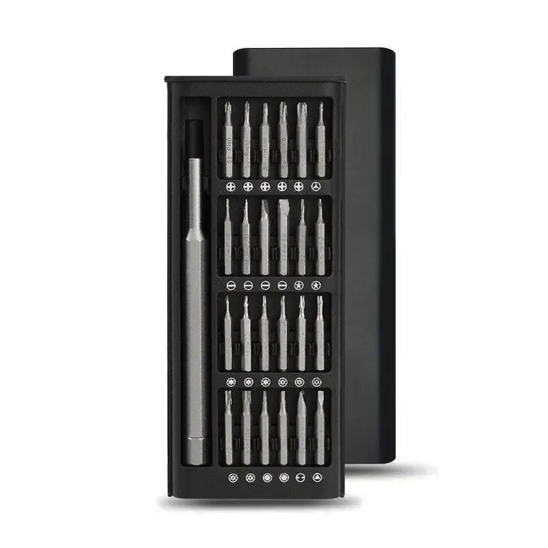 24 in one magnetic precision screwdriver repair tool set with aluminium handle and 4mm bits.