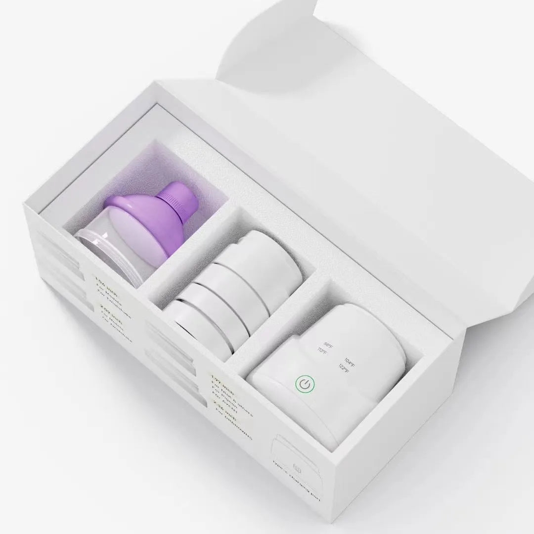 White wireless 220W milk modulator with polypropylene body and intelligent power storage