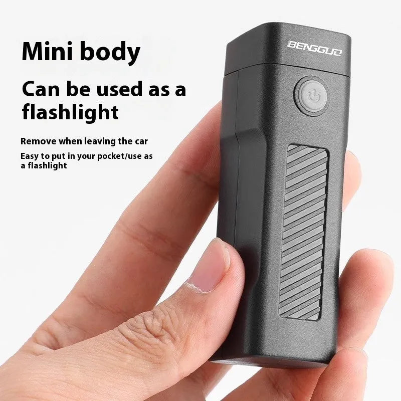 Bicycle headlight with quick-release strap bracket and USB charging port