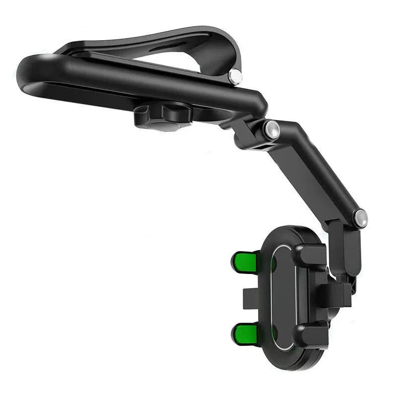 Black car sun visor accessory with a buckle clip for mounting on rear seat windows.