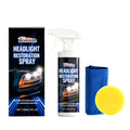HOMONTH 120ml headlight restoration spray bottle with sponge and microfibre towel