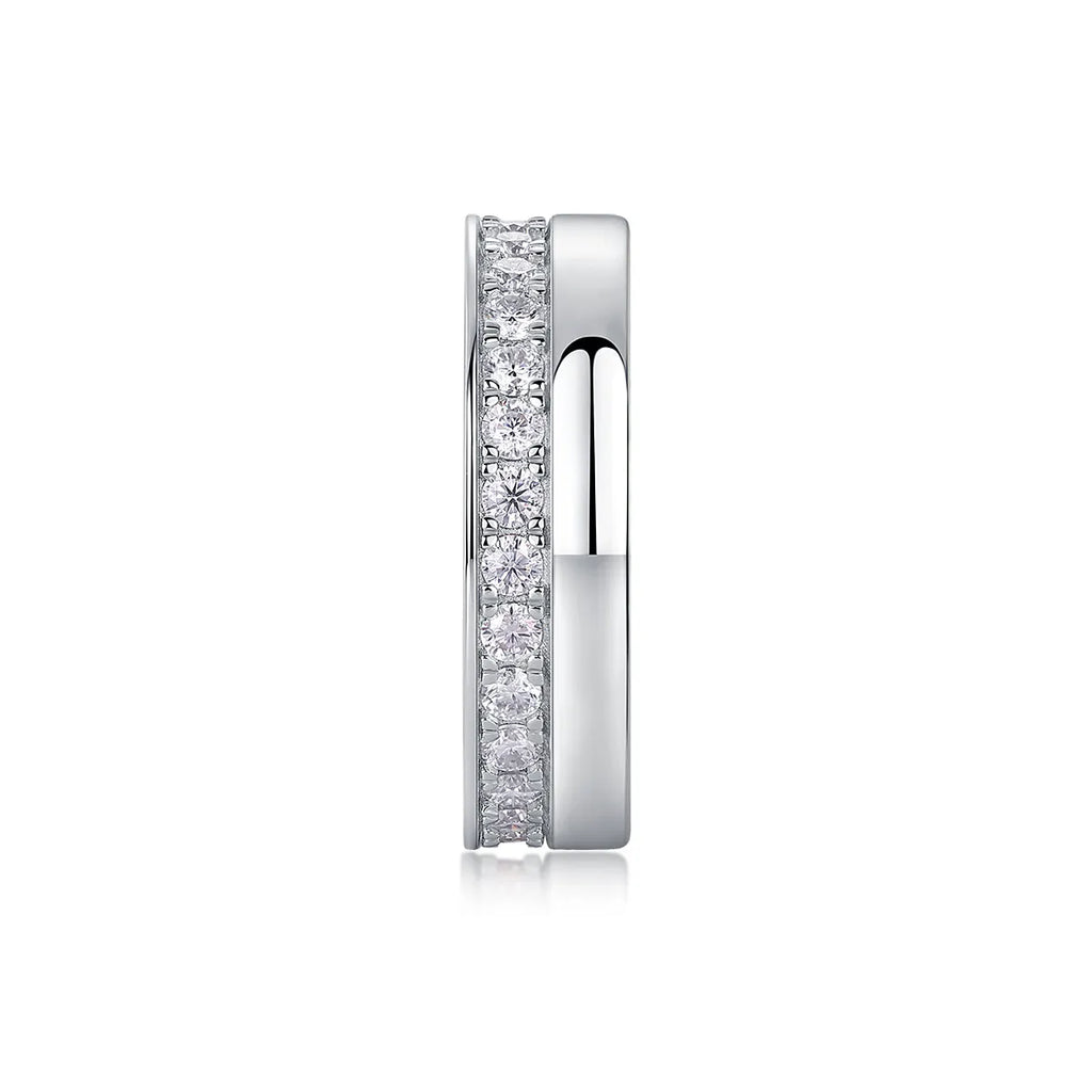 Star River moissanite wedding ring set S925 silver gold-plated with GRA certificate