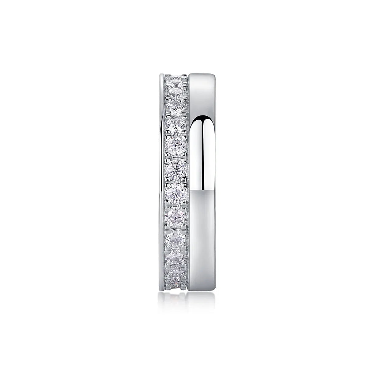 Star River moissanite wedding ring set S925 silver gold-plated with GRA certificate