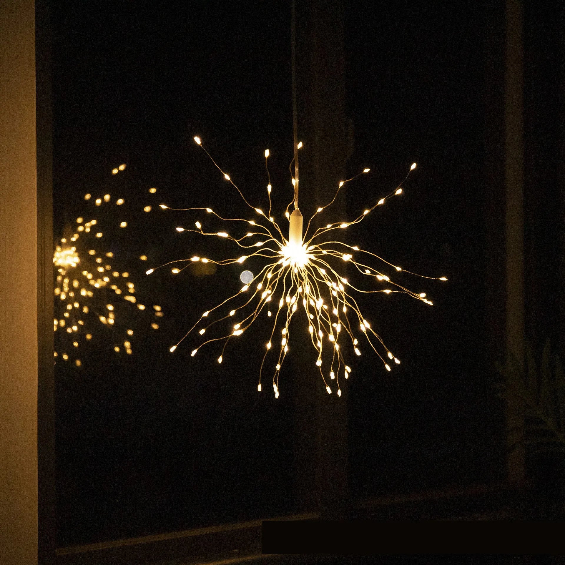 Outdoor waterproof remote control copper wire dandelion string lights in colour and warm colour for holiday decoration