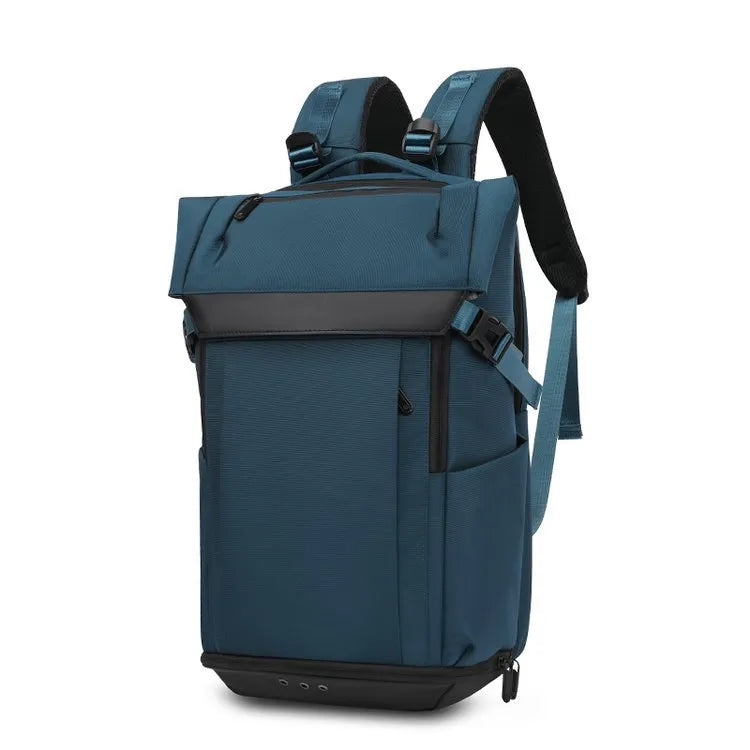 Multi-functional Oxford cloth leisure backpack for men, unisex, 27x47x22cm, Gray colour