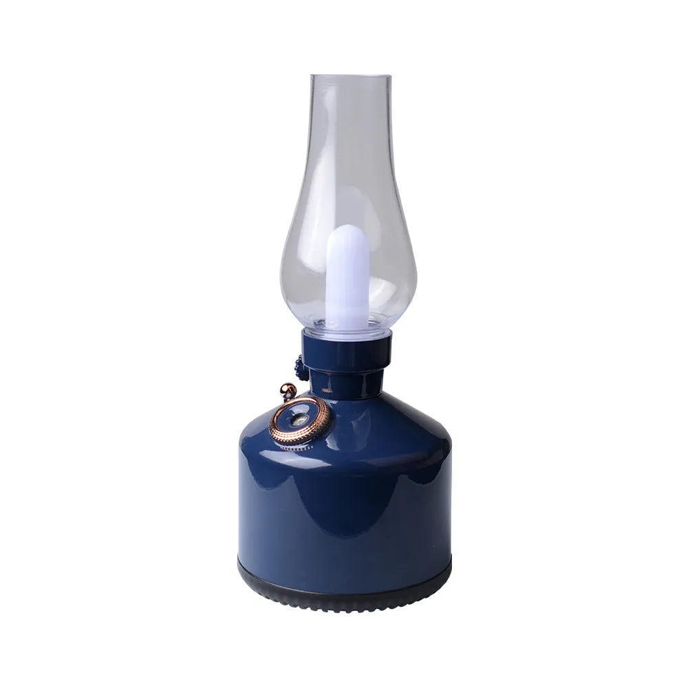 Kerosene lamp shaped ultrasonic air humidifier for home bar with USB power and timer