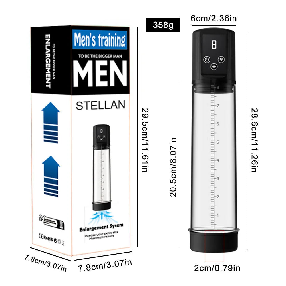 Electric training pump for men with negative pressure stretching function