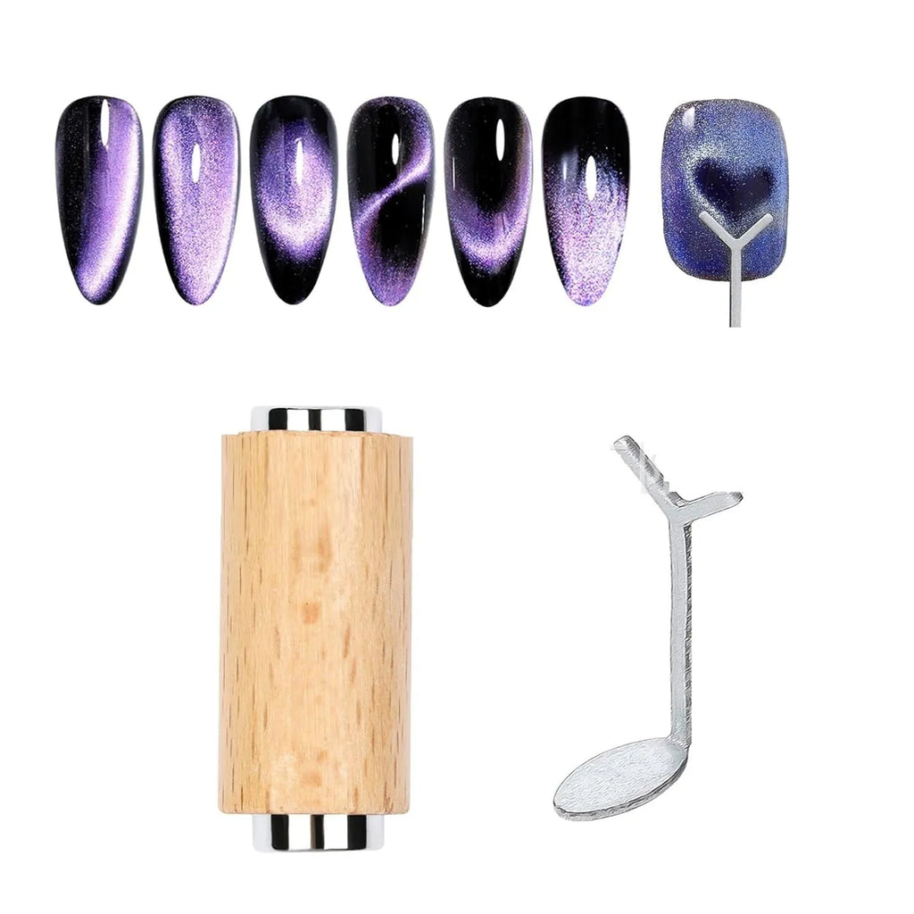 Double-headed magnetic rod for cat eye gel nail polish in Suit colour, plastic handmade nail art tool