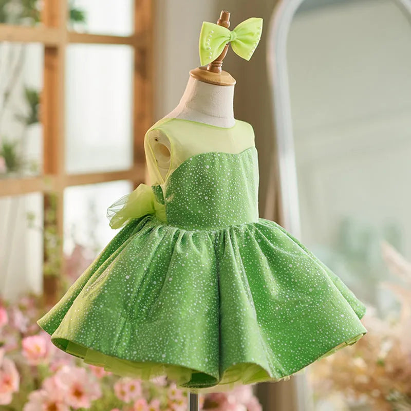 Mint mambo green girls pettiskirt dress in polyester, princess style, for heights 80cm to 160cm