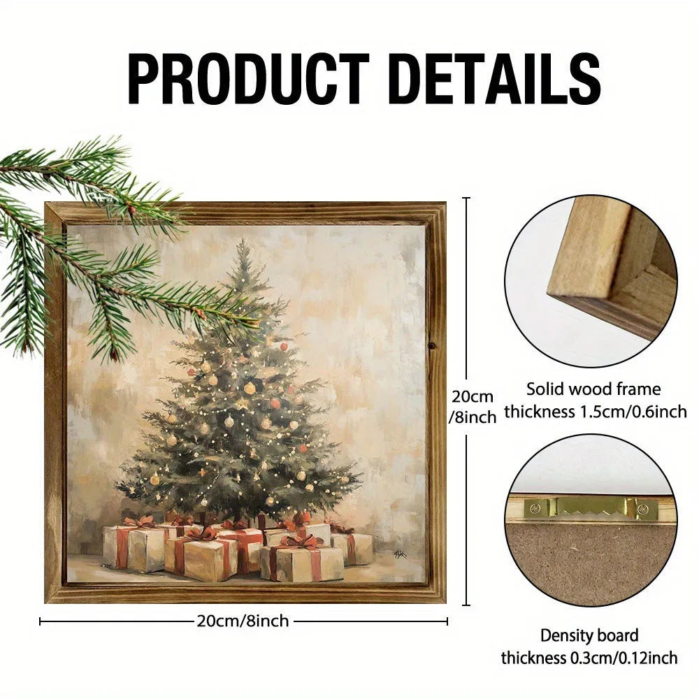 Double-layer pine wooden photo frame, 20x20cm, 5mm thick, modern simplicity style, for home or office.