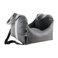 Portable washable pet carrier car seat in charcoal gray, beige or light gray, 52x52x44cm detachable cloth kennel