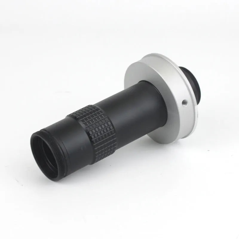 Industrial inspection camera monocular lens with black finish showing 30mm diameter by 84mm length dimensions