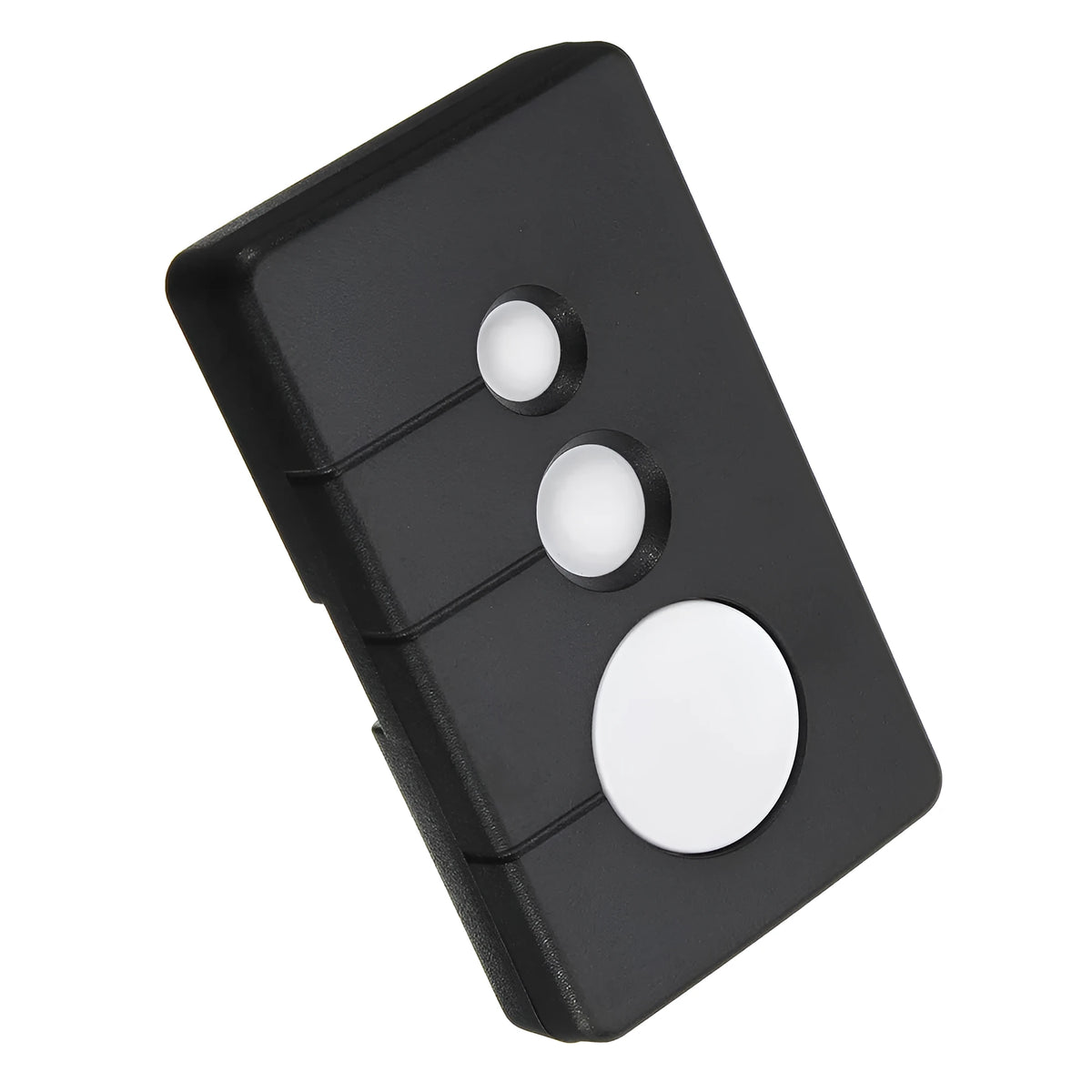 Black three-key garage door remote control for Chamberlain/LiftMaster openers