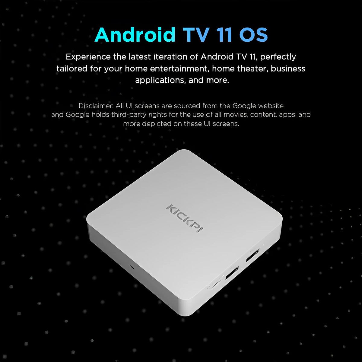 Compact HD Dual WIFI Android TV Box with Bluetooth and 2+32G memory, 96mm size, remote control included