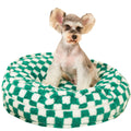 Universal dog kennel in cloth with removable washable cover, available in green, khaki, or Blue Cat, 60cm or 80cm diameter