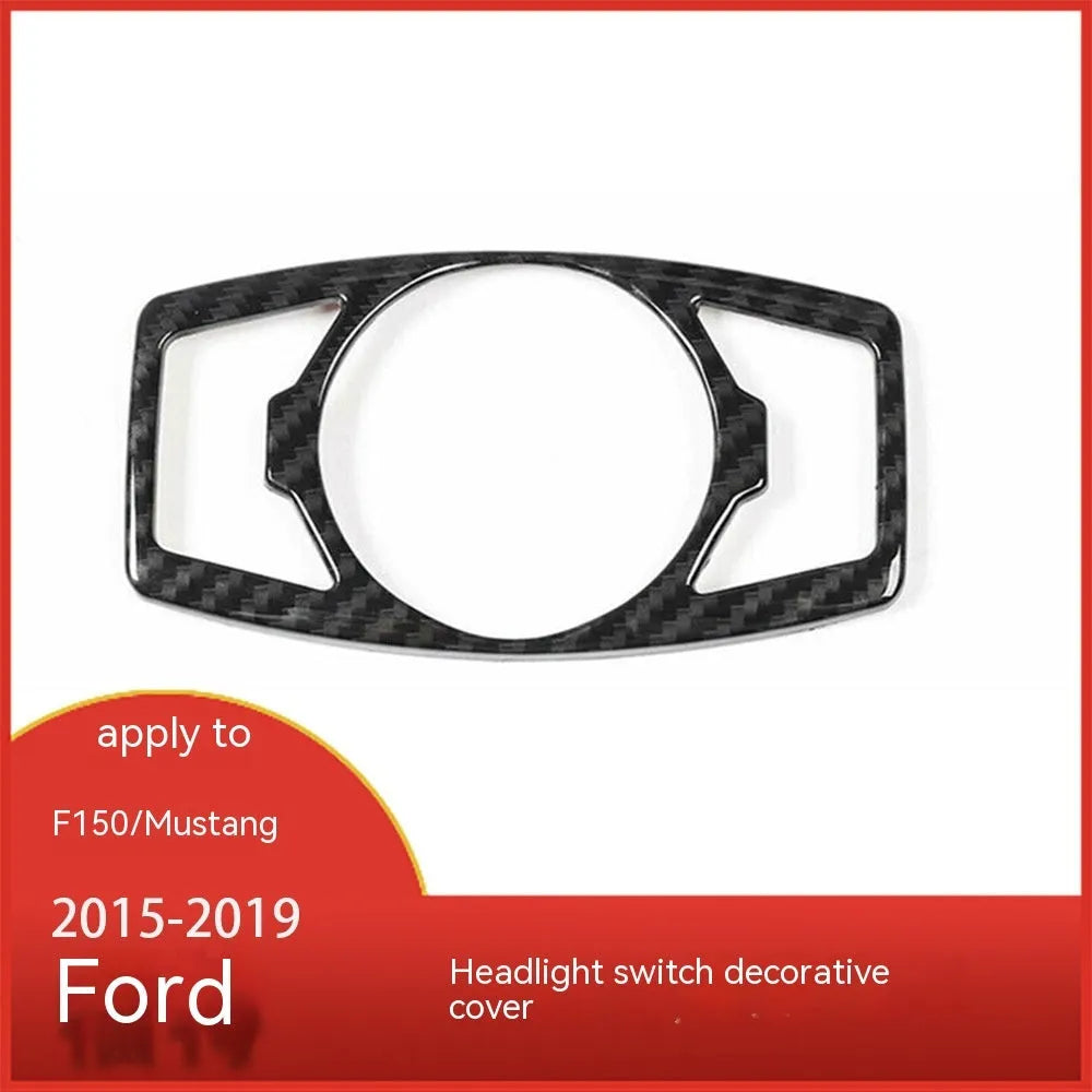 Carbon fibre pattern decorative paster for Ford F-150 Raptor headlight control panel.