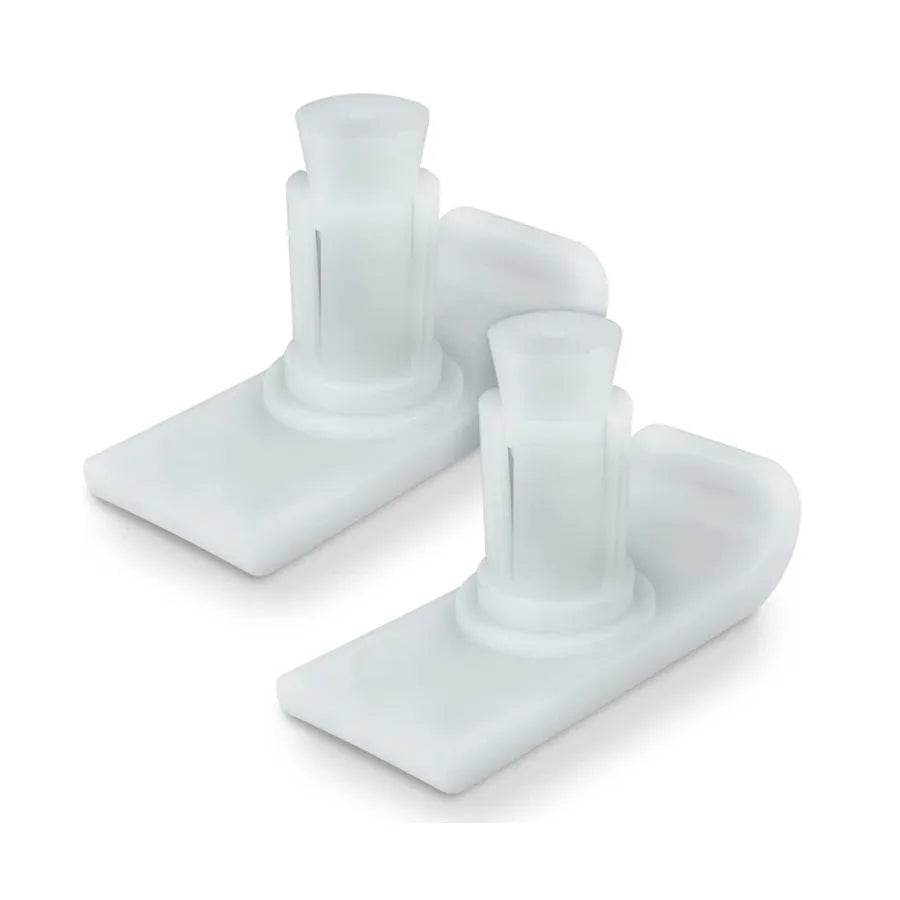 White POM walker sled foot mat glide plate universal accessory pair
