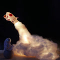 DIY astronaut rocket LED night light kit with string lights and assembly components for desktop decoration