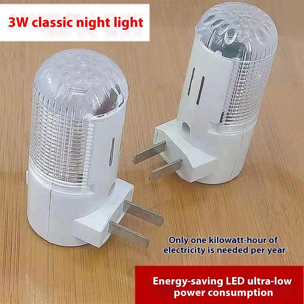 Minimalist cube-shaped plug-in night light with US plug and dual colour temperature settings