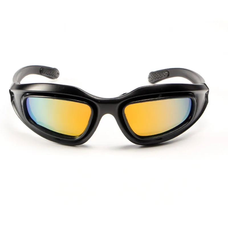 Tactical polarised sunglasses with full rim PC frame for outdoor cycling activities