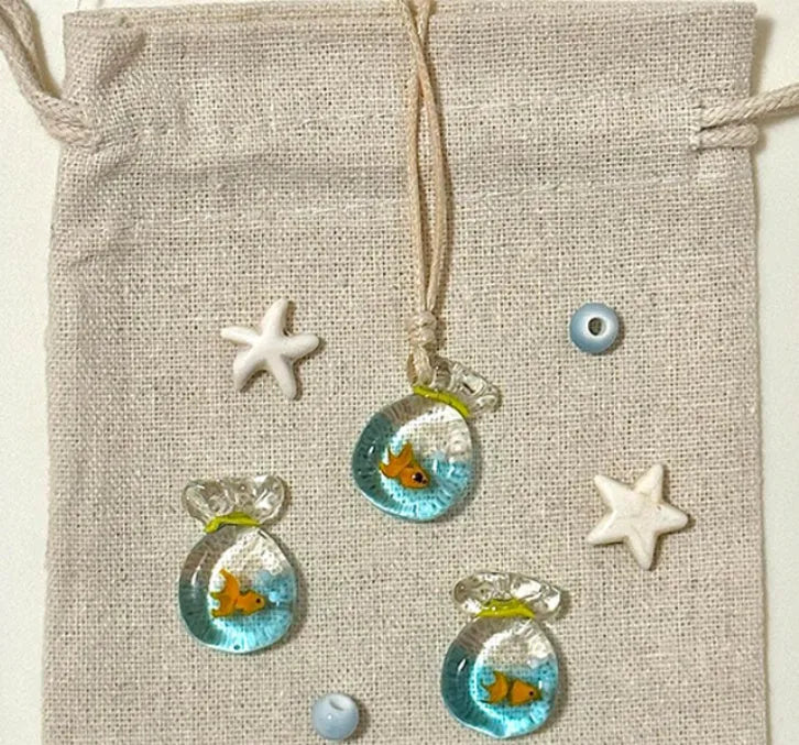 Women's coloured glaze pendant necklace on cotton linen clavicle chain with world style design