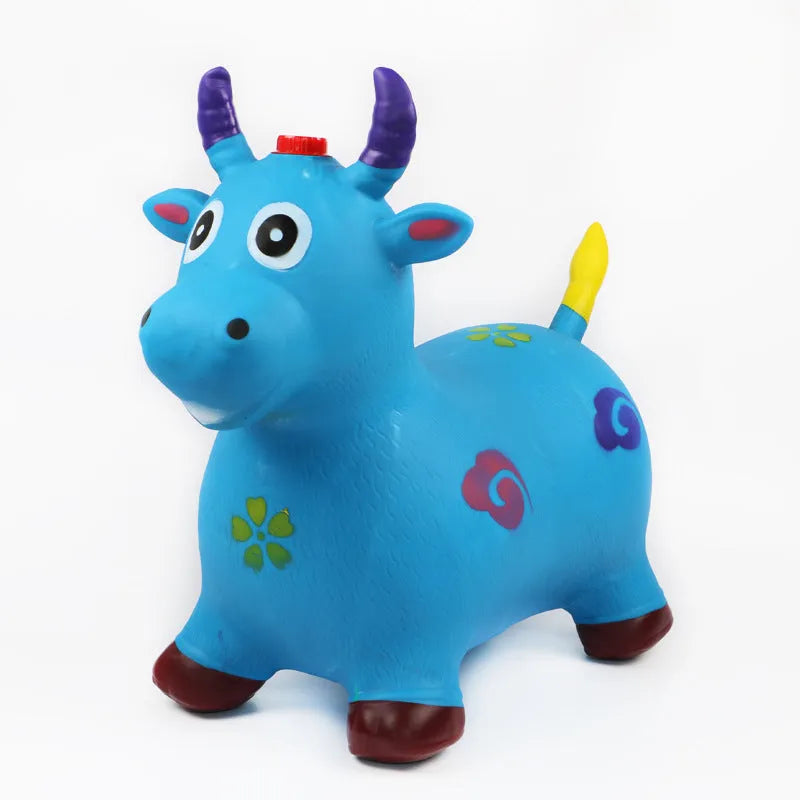 Children's inflatable PVC jumping horse, 58 x 50 x 28cm, plus-sized thickened bouncy vaulting horse toy