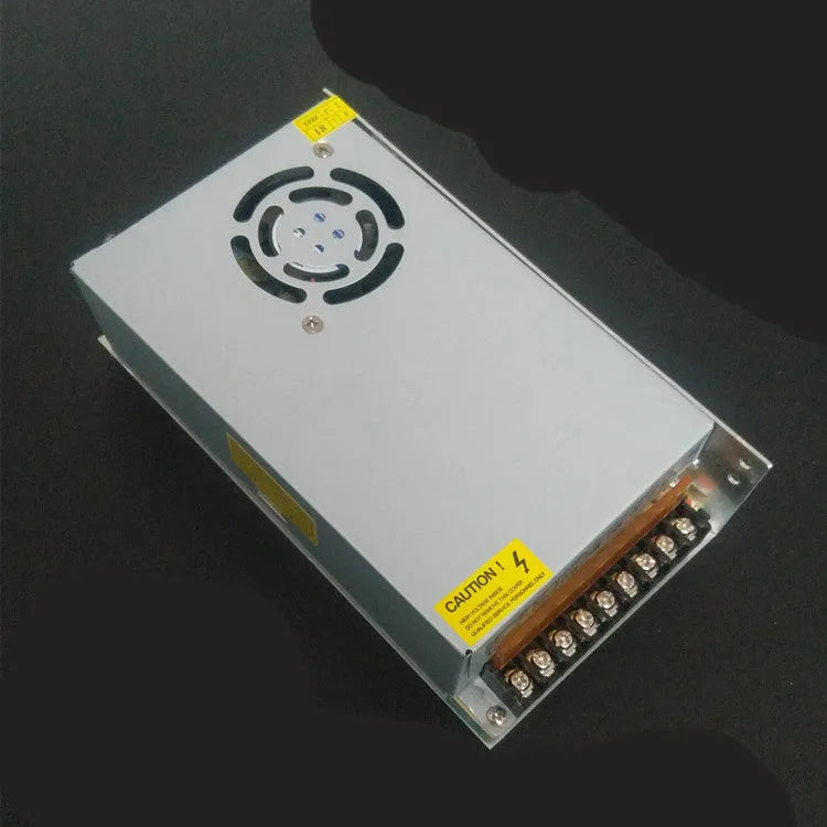 12V 20A switching power supply 250W measuring about 200 x 98 x 42mm with printer power switch