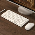 Ultra-thin wireless keyboard and mouse set in white, black or pink colour options