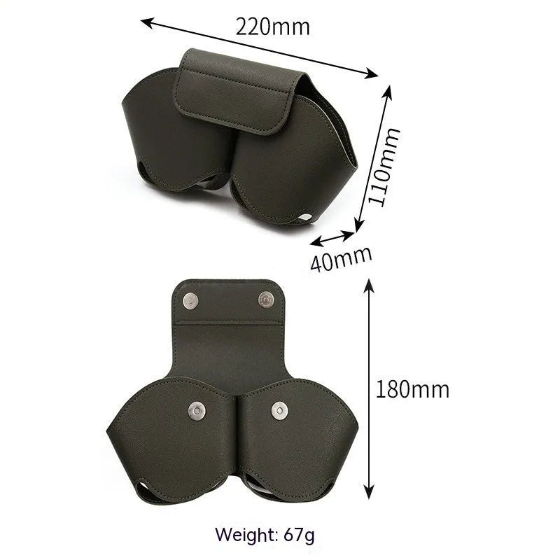 PU leather protective case cover for AirPods Max headset in black, red, white, green, and blue colour options.