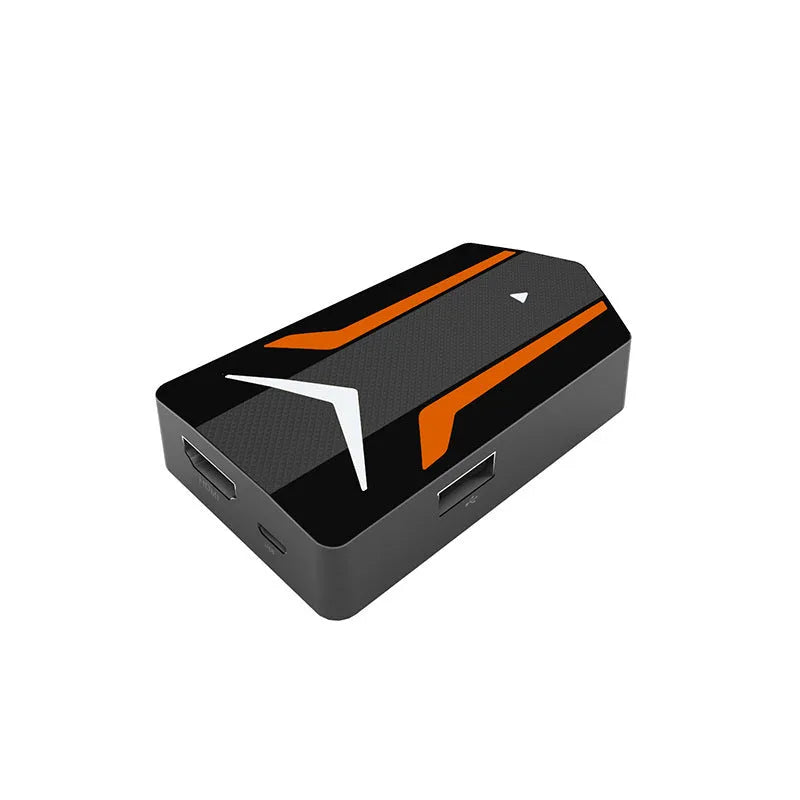 Gaming docking station with Bluetooth connecting a phone to a USB keyboard and mouse for mobile game controls