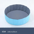 Large kids foldable indoor ball pit pool in Oxford cloth, 100x30cm, blue colour, set up in a playroom