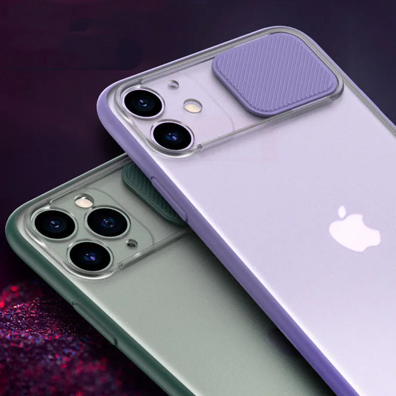 Frosted frame silicone iPhone case in pure colour options showing model-specific fit