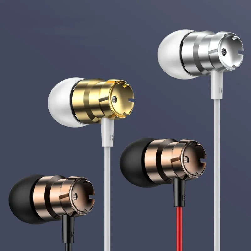 Metal turbo in-ear headphones with cable and 3.5mm straight plug, available in multiple colours