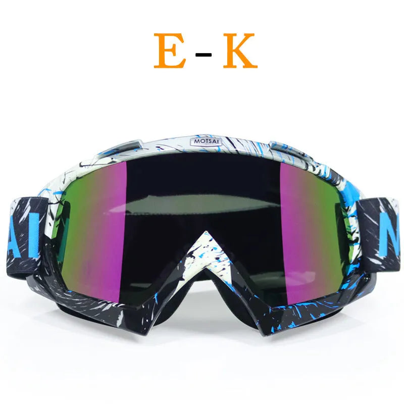 Unisex off-road goggles with ABS frame and interchangeable lens in a vibrant colour