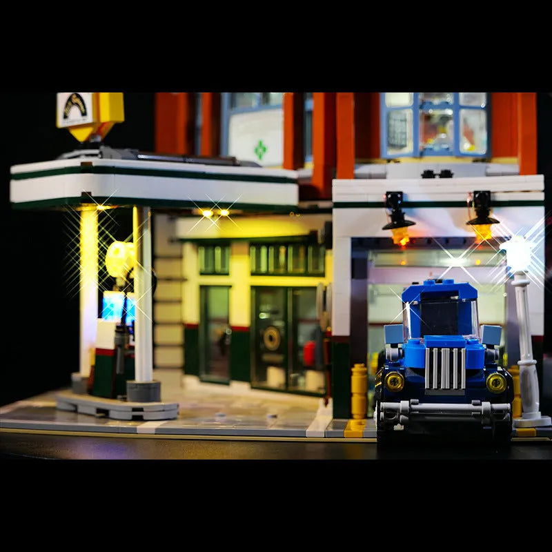 MOC modified LED lighting accessories kit for building brick models with plastic components