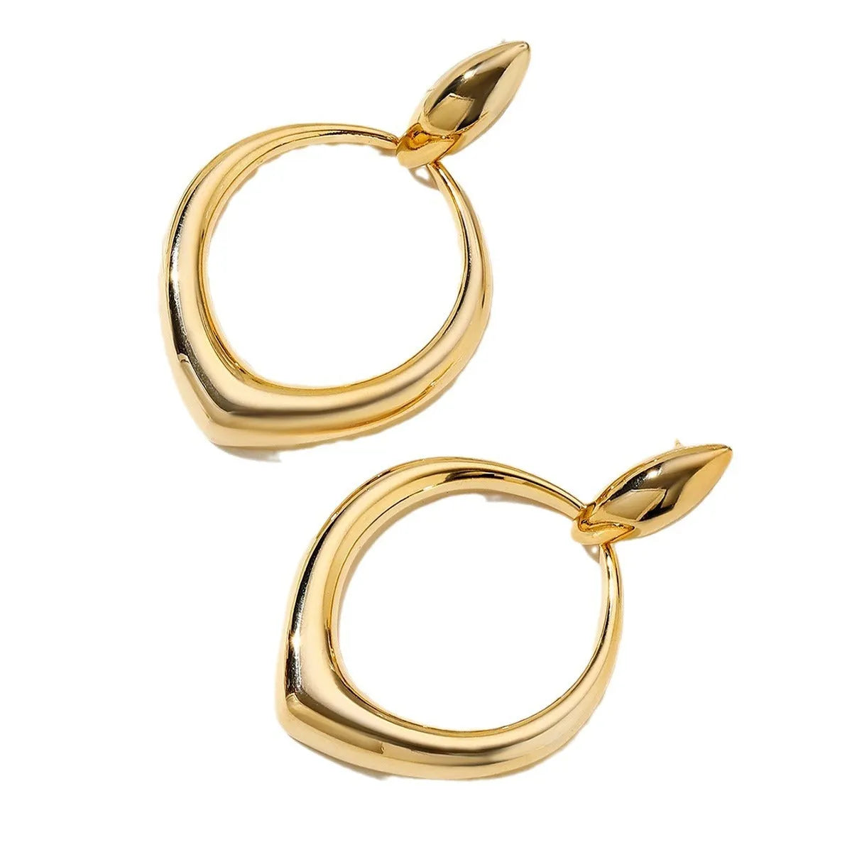 Hong Kong style copper drop earrings with gold tassel and love heart design