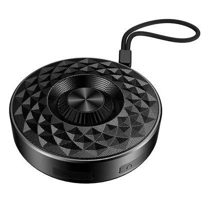 Bluetooth wireless mini soundbox speaker in black, orange, or silvery white colours showing portable design