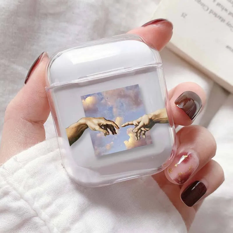 Transparent protective plastic cover for Apple AirPods and AirPods Pro charging cases