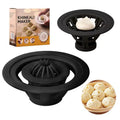 Set of four black Jinkali steamed bun moulds for shaping baozi and dumplings