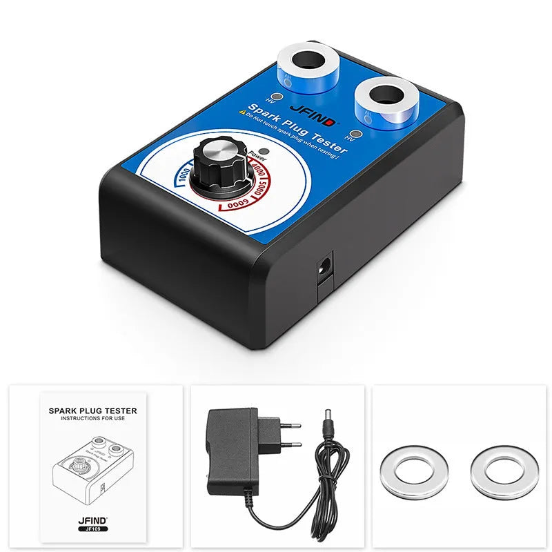 Car fault detector spark plug tester for double hole ignition systems, showing compact rectangular unit.
