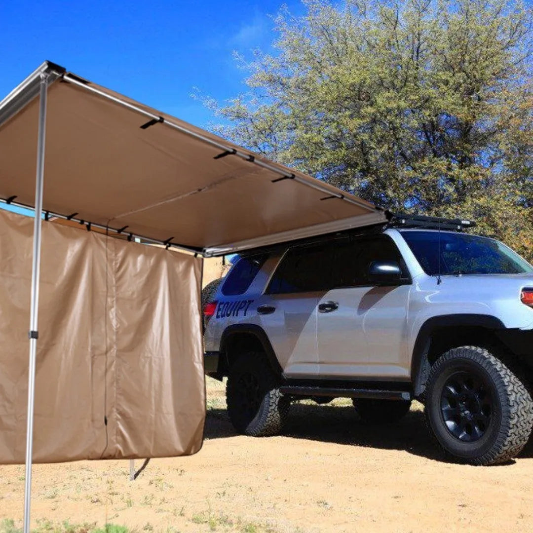 Black glue rainproof camping tent with aluminium alloy poles set up outdoors