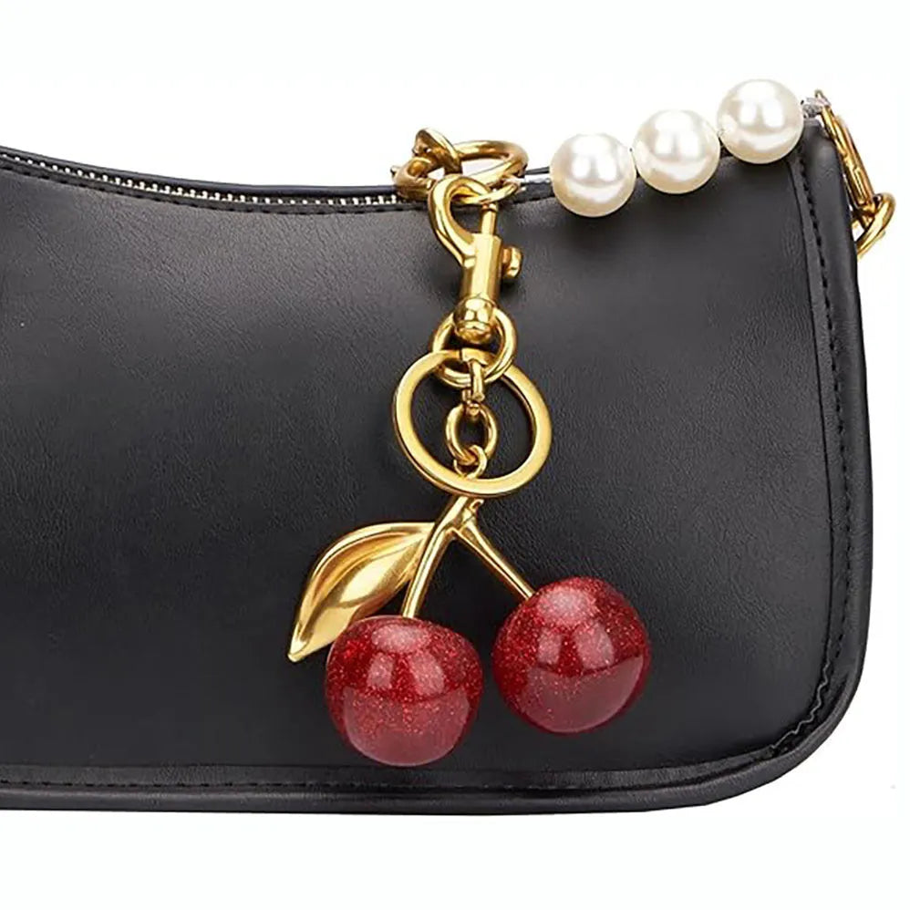 Zinc alloy 3D car key ring pendant in red and pink colours for women's bag accessories