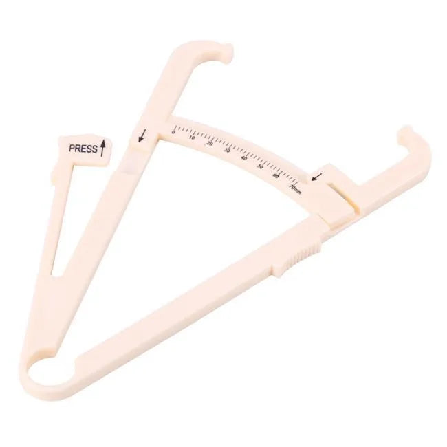 Transparent acrylic fat caliper skin fold thickness meter with measurement scale