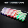 White and black glowing USB cable for gaming keyboards with illuminated light effect