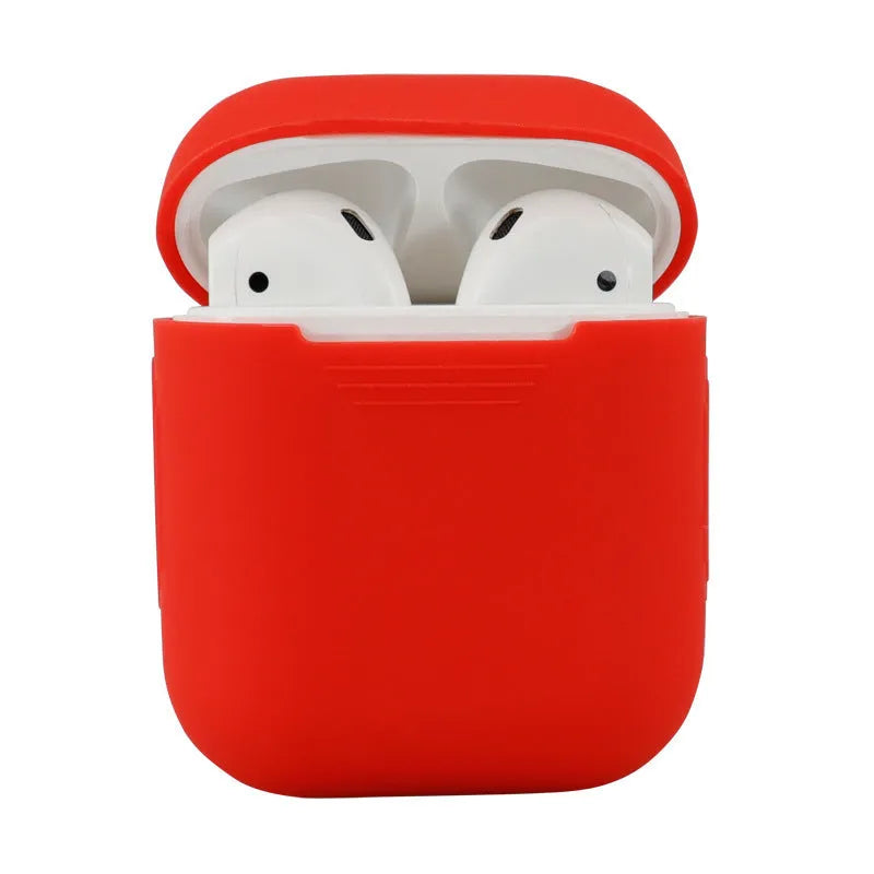 Silicone protective case for Apple AirPods 2 wireless earbuds in multiple colour options