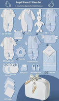 Newborn baby clothes gift set in blue princess style, 100% cotton, with 21 to 27-piece options for 0-6 months