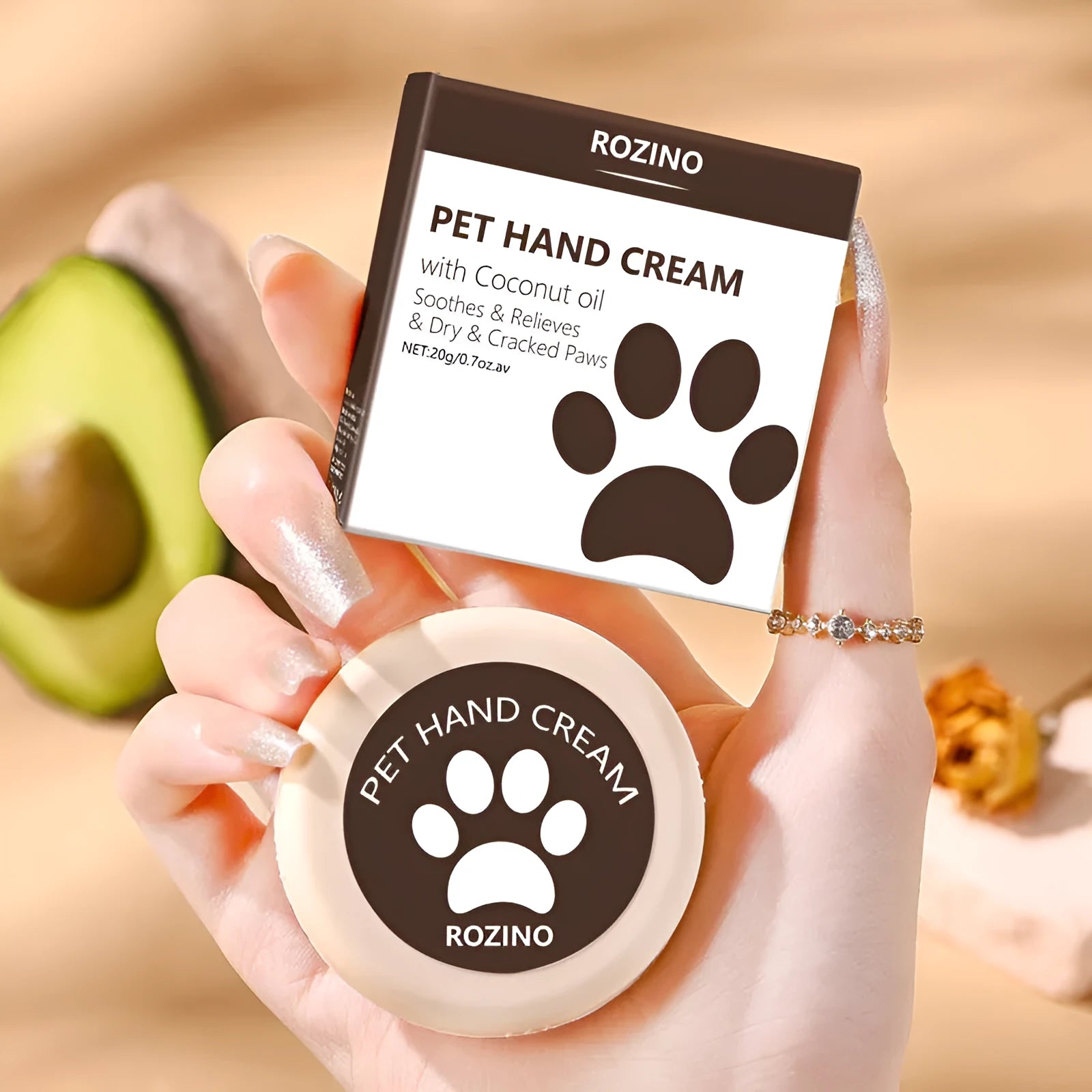 20g pet grooming hand cream bottle for dogs and cats with glycerin moisturising formula