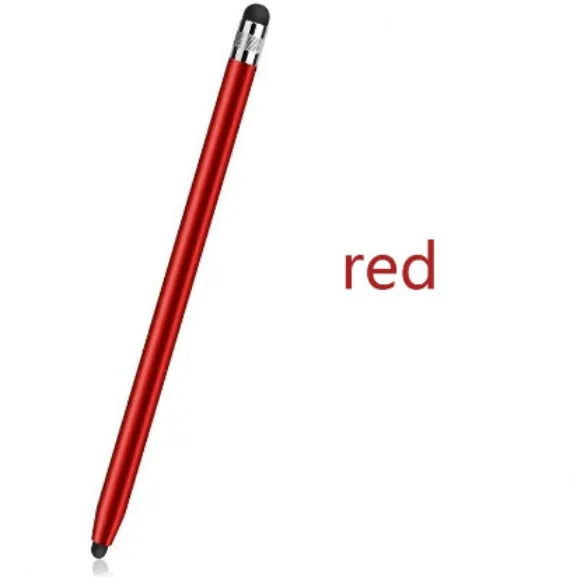 Two-in-one metal touch screen pen stylus for universal use with tablets and smartphones.