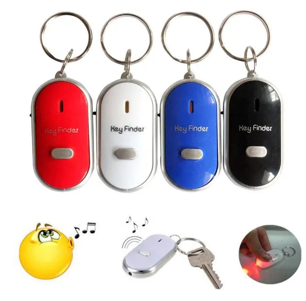 Whistle key finder device compact ABS lost-proof accessory for keys bags mobile phones black